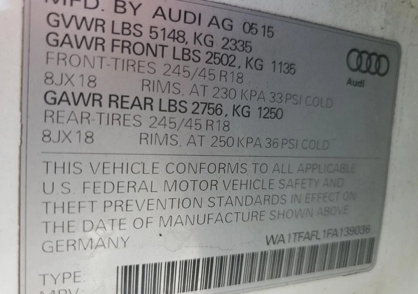 Audi A4 Allroad cena 36000 przebieg: 190181, rok produkcji 2015 z Nowy Sącz małe 67